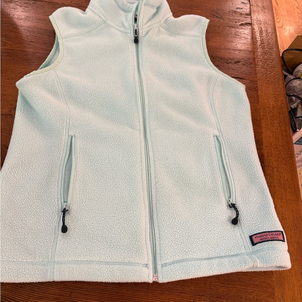 Light Blue Fleece Vest